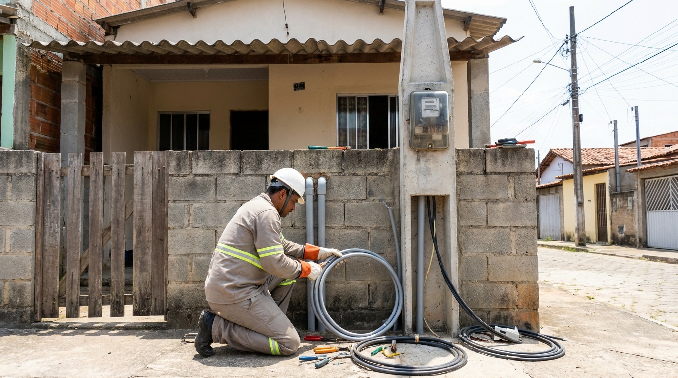 Instalacao de padrao de energia residencial em Vitória‑ES